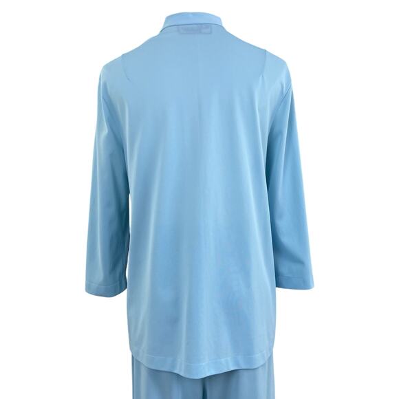 Vintage 60s Hollywood Vassarette Blue Nylon Pajama Lounge Set Women’s Size M - Picture 8 of 12